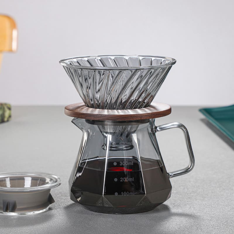 Bule de Café Vidro Borossilicato Coador de Café Hario V60