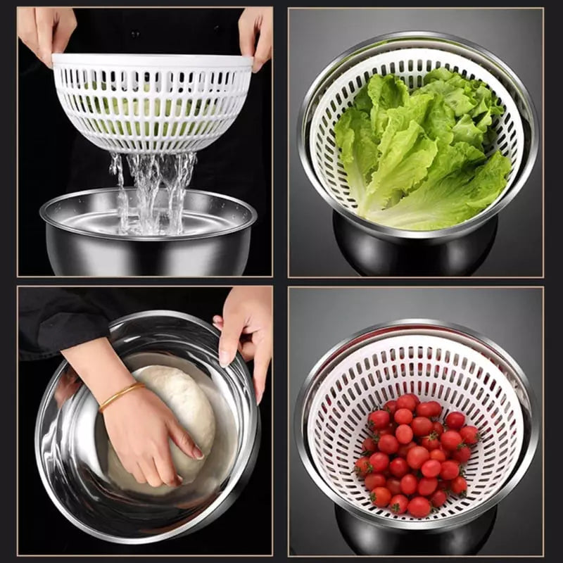 Centrifuga Secadora de Salada Bowl Inox