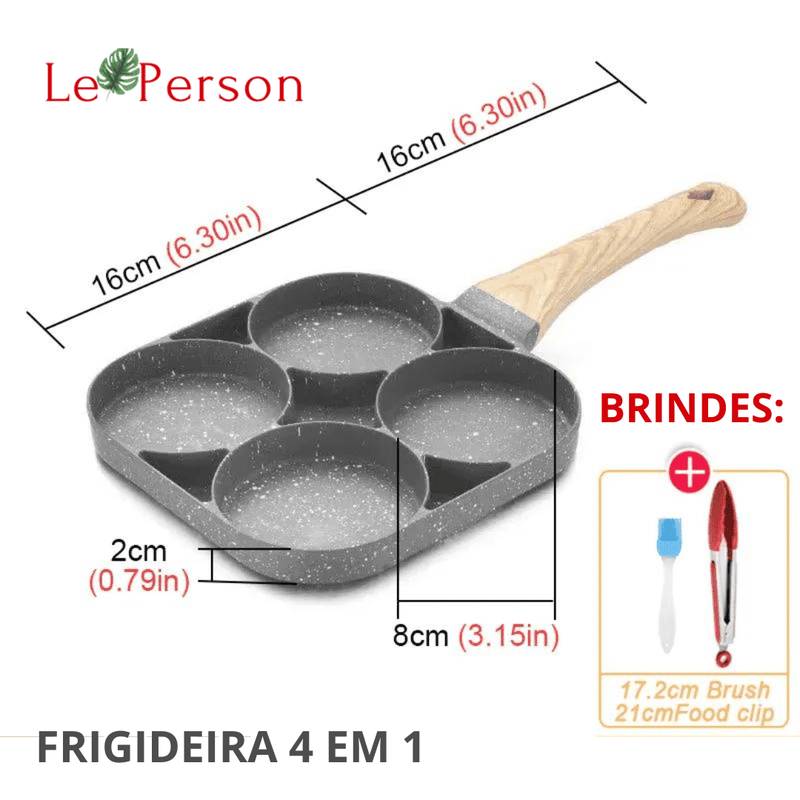 Frigideira antiaderente 4 em 1 - Nonstick + Brindes